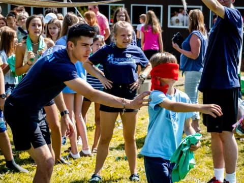 a group of people in a field