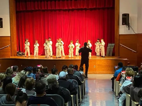 a group of people on a stage