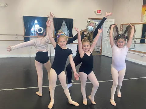 a group of girls dancing