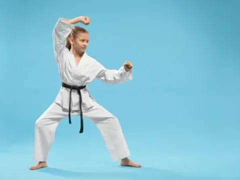 a man in white karate uniform