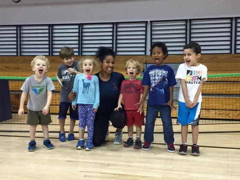 a group of children posing for a photo