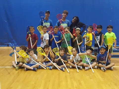 a group of kids posing for a photo