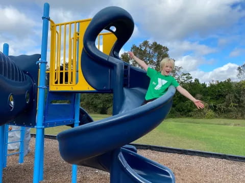 a boy on a playground