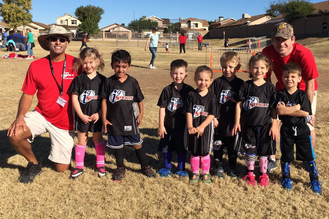 a group of children posing for a photo