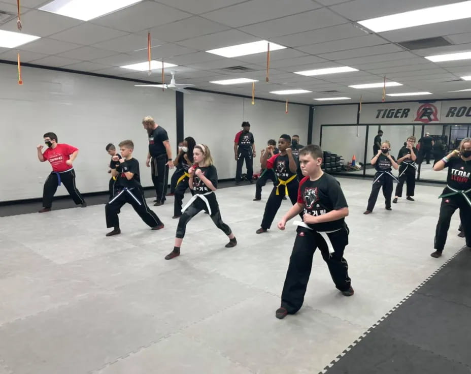 a group of people dancing