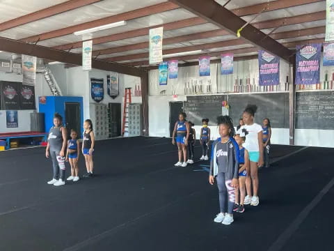 a group of children in a gym