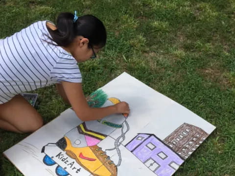a person painting on a table