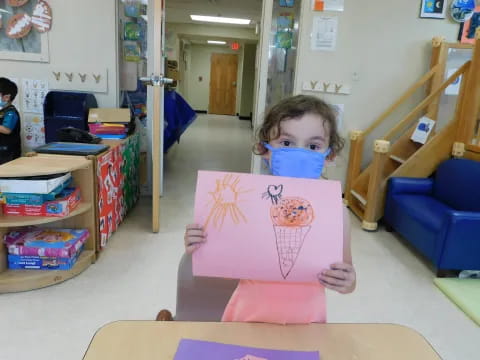 a child with a mask on