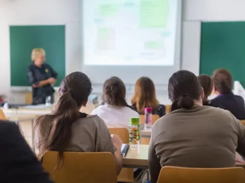 a person teaching a class
