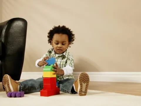 a child playing with a toy