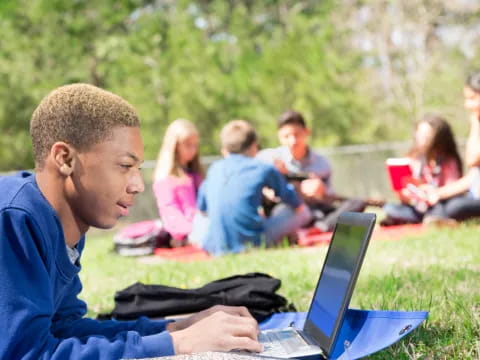 a person using a laptop