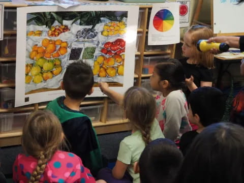a group of children in a classroom
