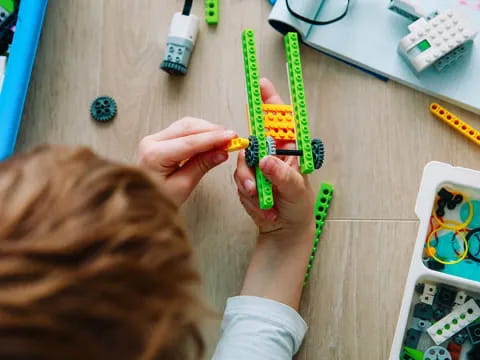 a person holding a toy