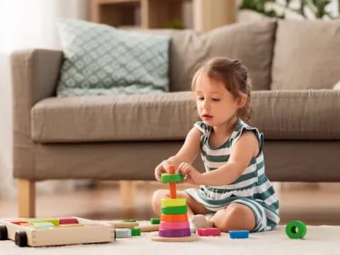 a child playing with toys