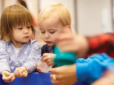 a few children in a classroom