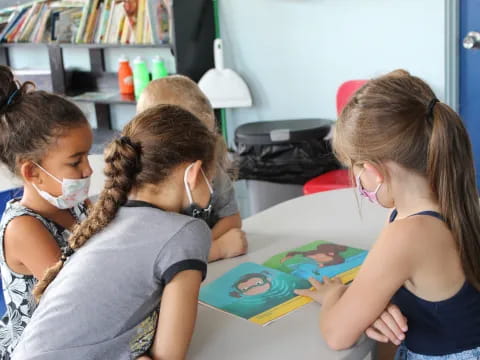 a few young girls painting
