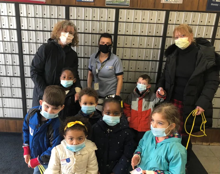 a group of people wearing masks