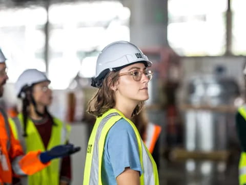 a person wearing a helmet