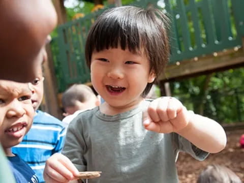 a group of people outside