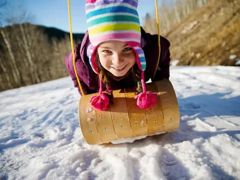 a girl on a swing