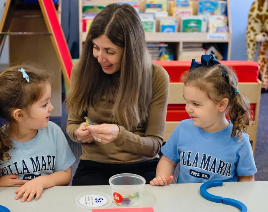 a person and two children