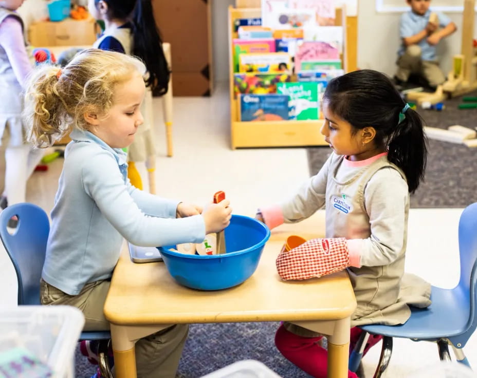 a few young girls painting