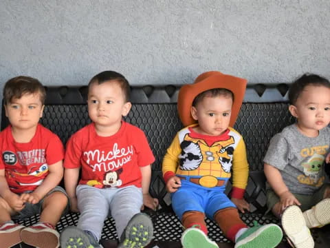 a group of boys sitting on a couch