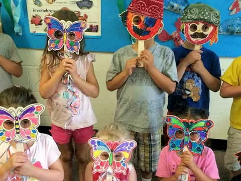 a group of people wearing masks