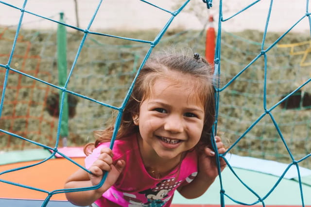 a girl on a swing