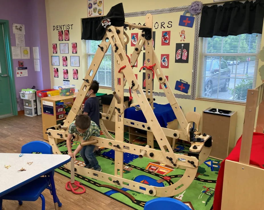 a child playing with a toy