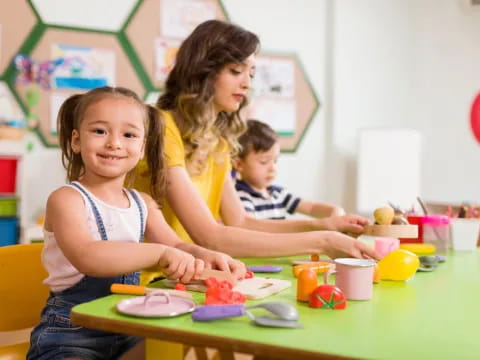 a group of children playing a game