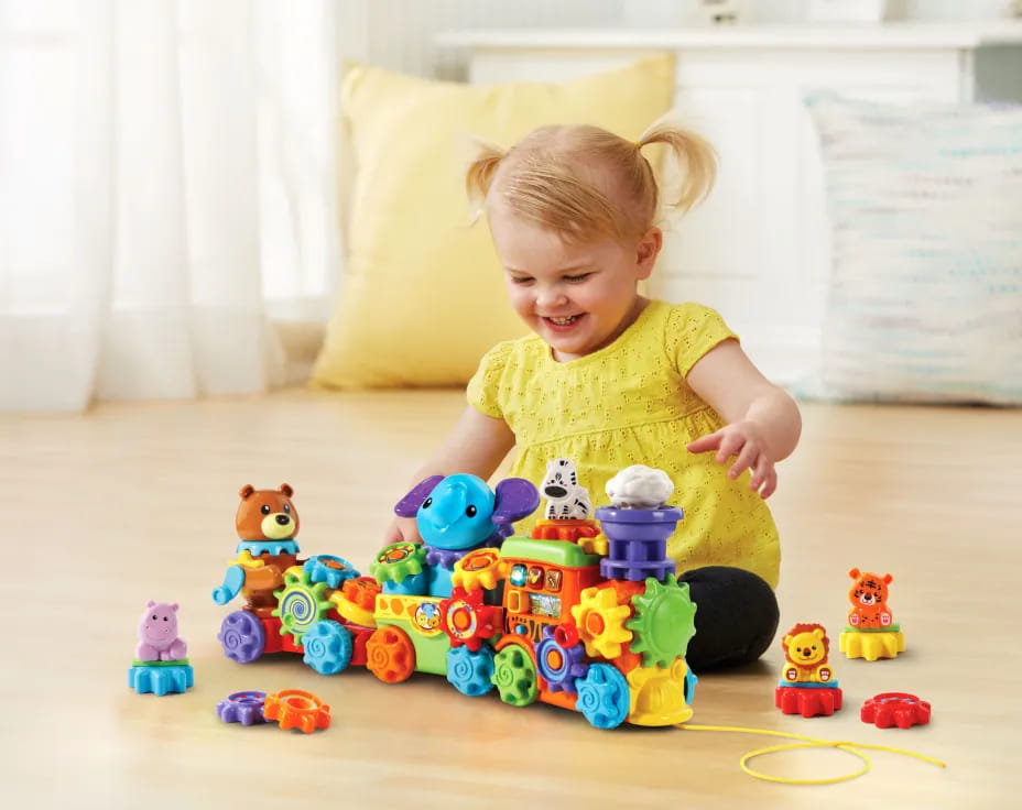 a child playing with toys