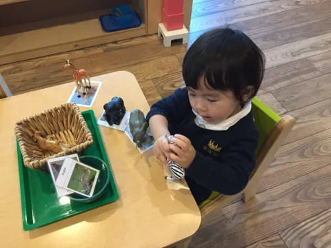 a child playing with a toy