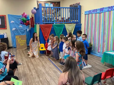 a group of children in a room