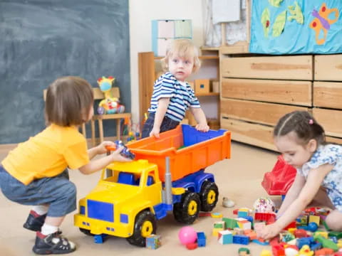 children playing with toys