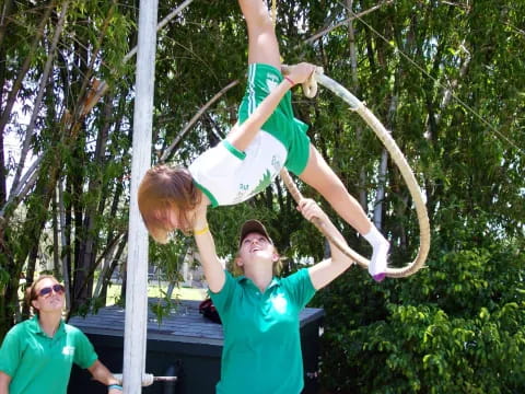 a person from a rope