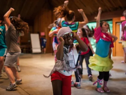 a group of people dancing