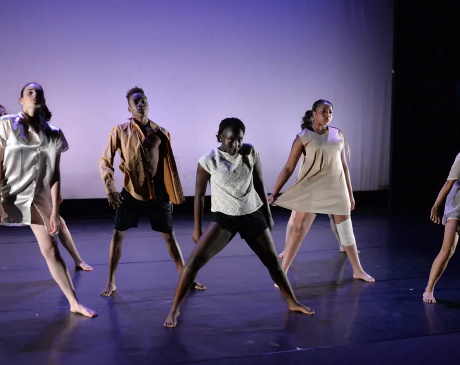 a group of people dancing