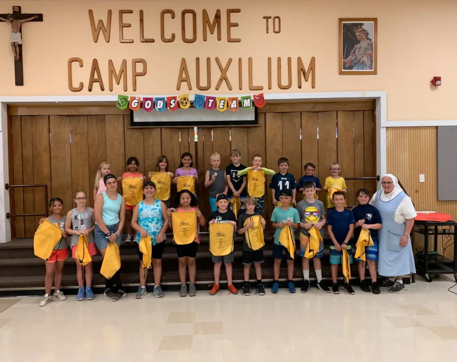 a group of people posing for a photo