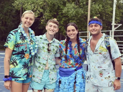 a group of people wearing clothing