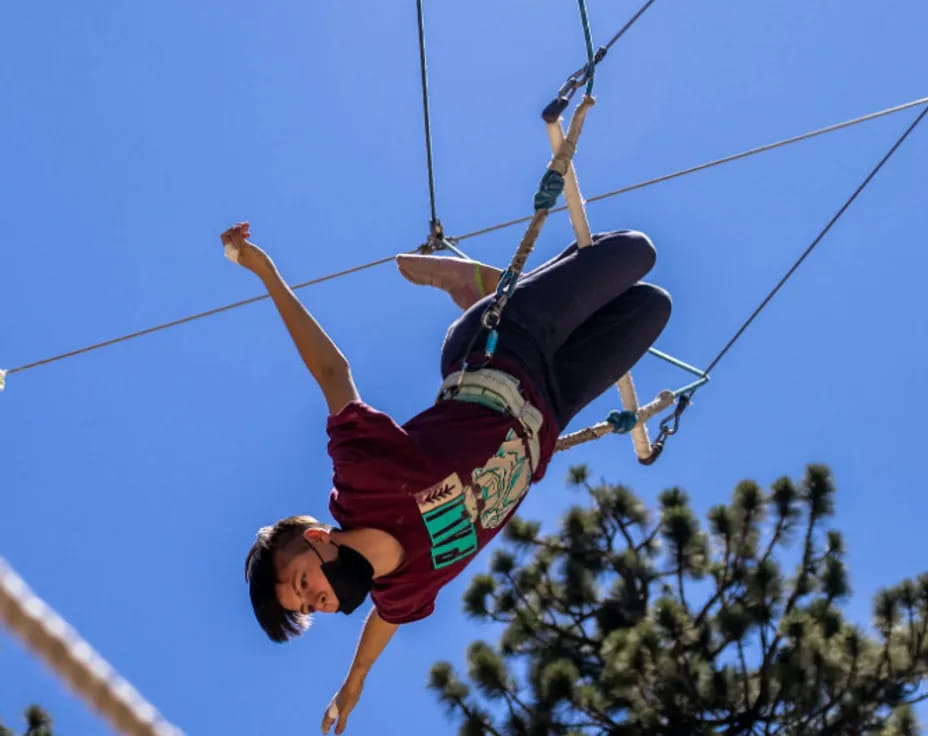 a person from a rope