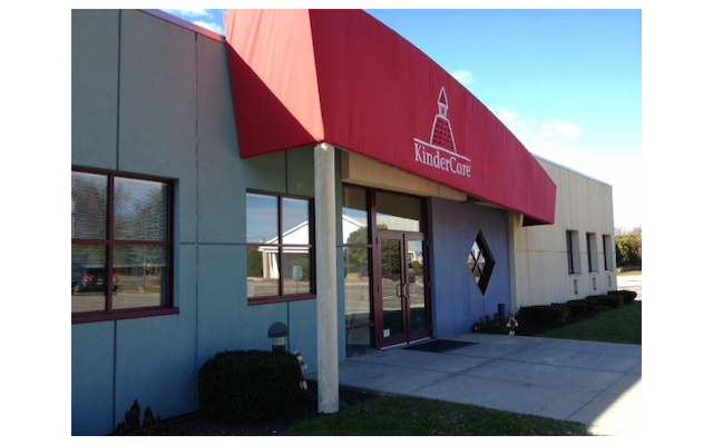 a building with a sign on the front