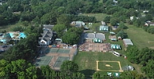 aerial view of a neighborhood