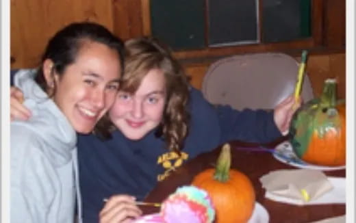 a man and woman smiling