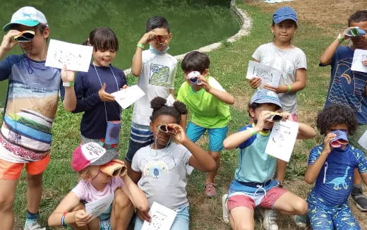 a group of people standing together