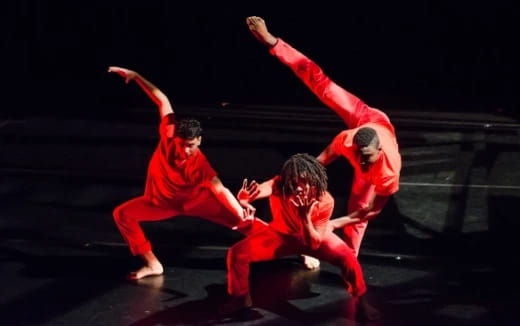 a group of people dancing