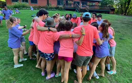 a group of people standing together