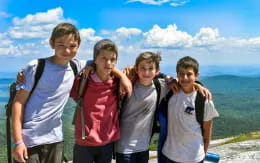 a group of people posing for a photo