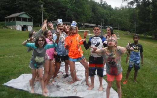 a group of people posing for a photo