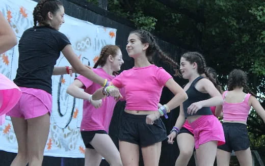 a group of people dancing